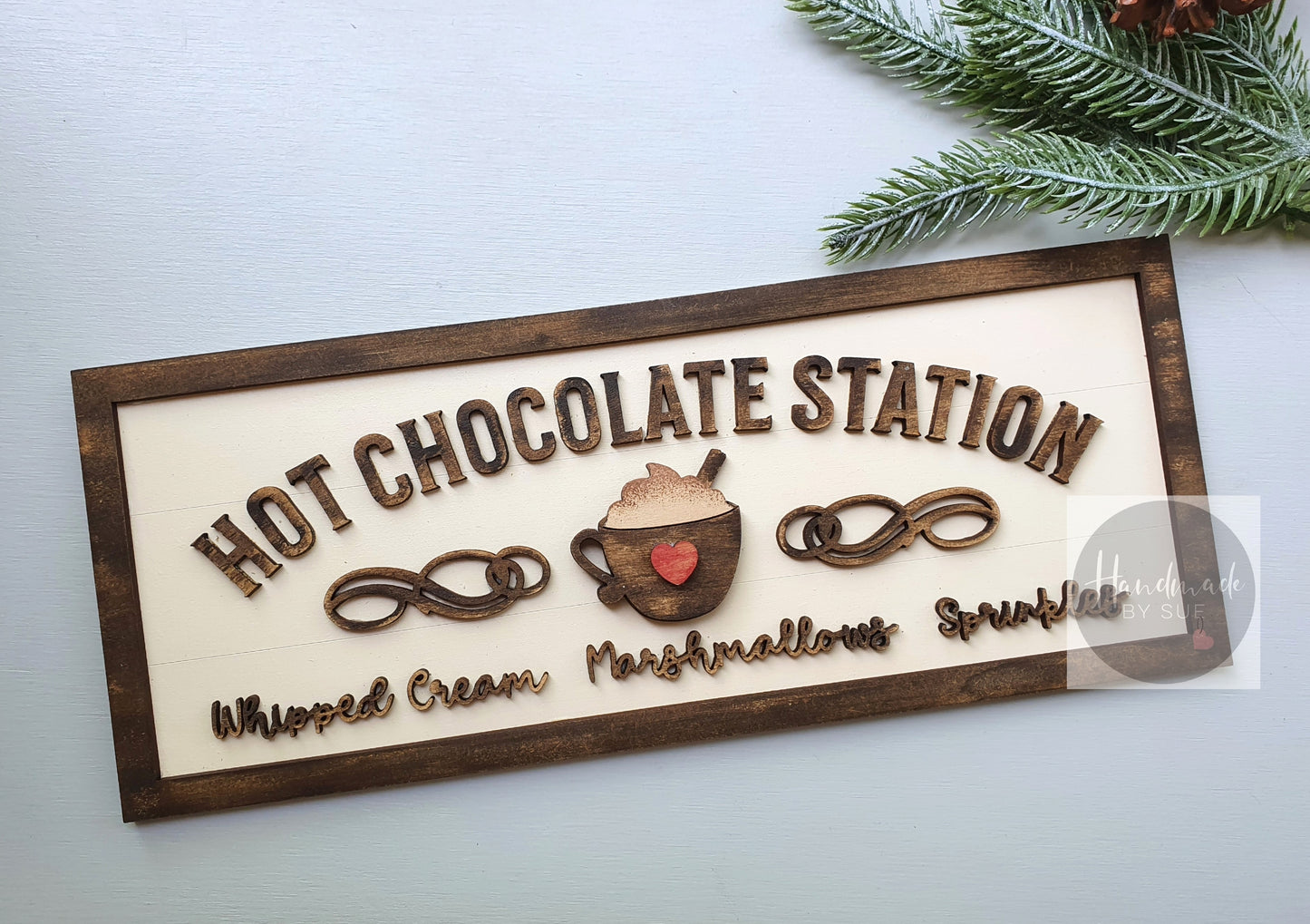 Hot Chocolate Station Rustic Style Sign