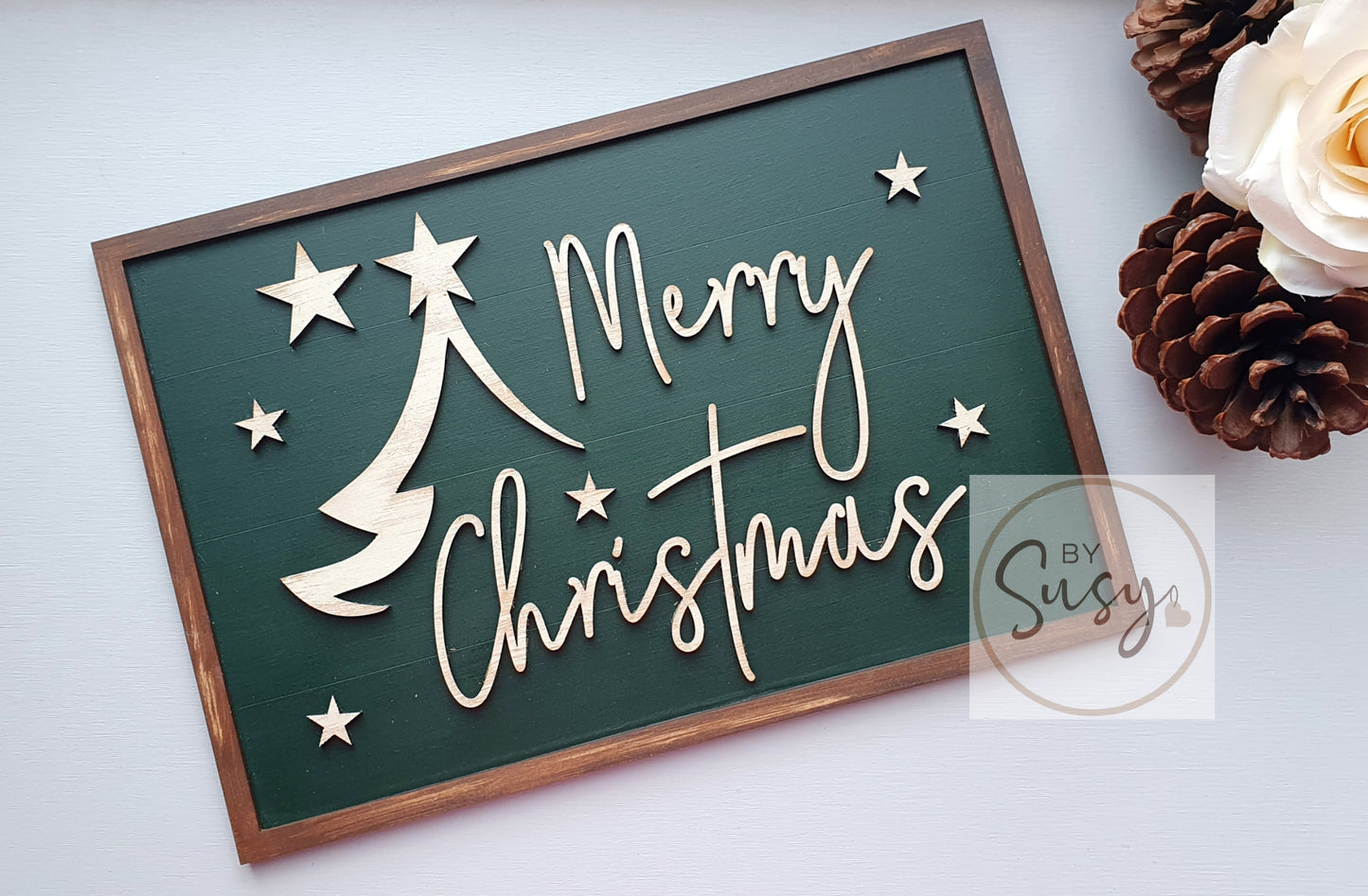 Merry Christmas Layered Sign