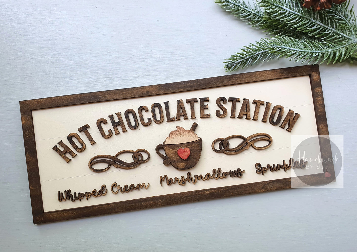 Hot Chocolate Station Rustic Style Sign