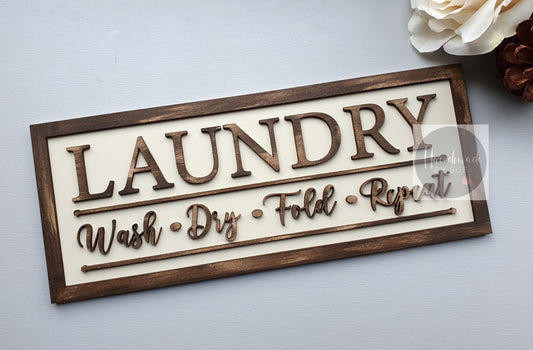 Rustic Style Laundry Sign